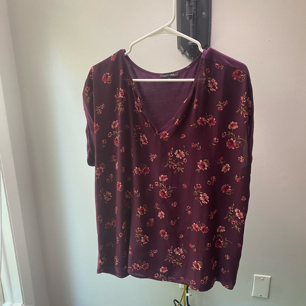Papermoon, purple blouse with flowers, 1x